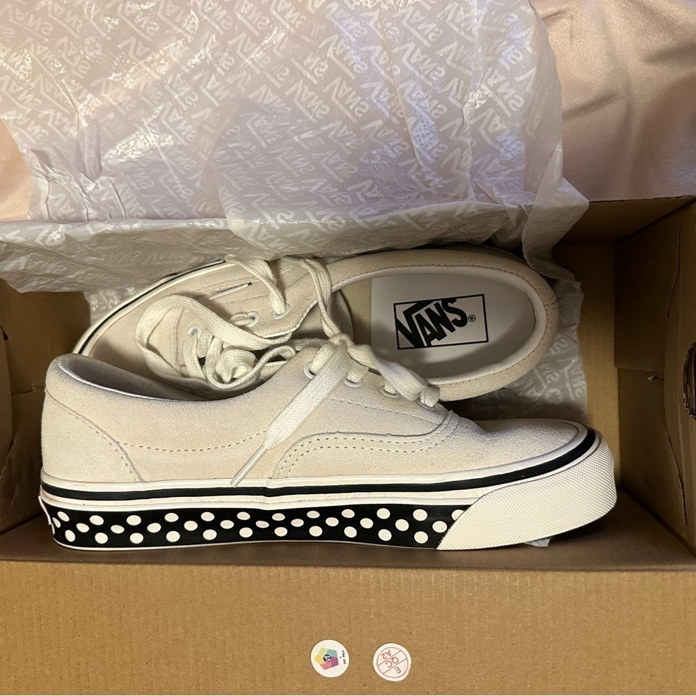 Vans Era 95 spotted print sole sneakers color: (anaheim factory) og white